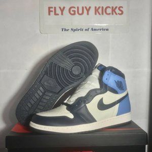 Authentic Nike Air Jordan 1 Retro High Obsidian UNC 555088-140 White Sail Black